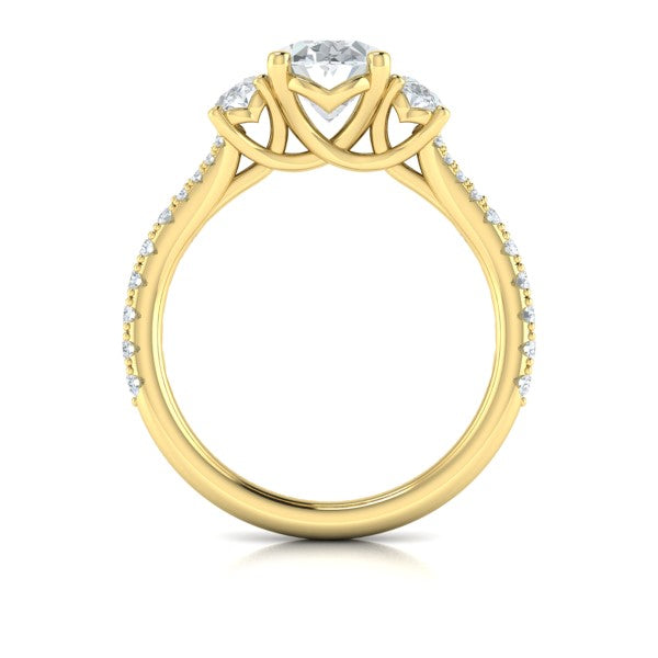 Embrace Oval Trilogy Engagement Ring