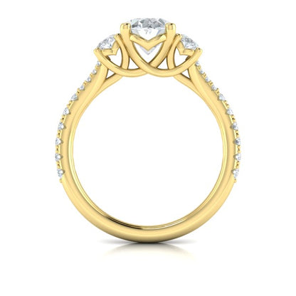 Embrace Oval Trilogy Engagement Ring