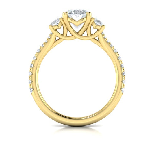 Embrace Oval Trilogy Engagement Ring