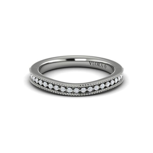 Matching Bands Wedding Band in Platinum by Vlora Bridal