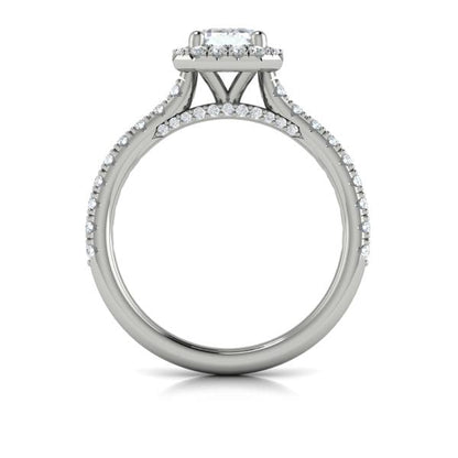 Timeless Halo Emerald Cut Engagement Ring