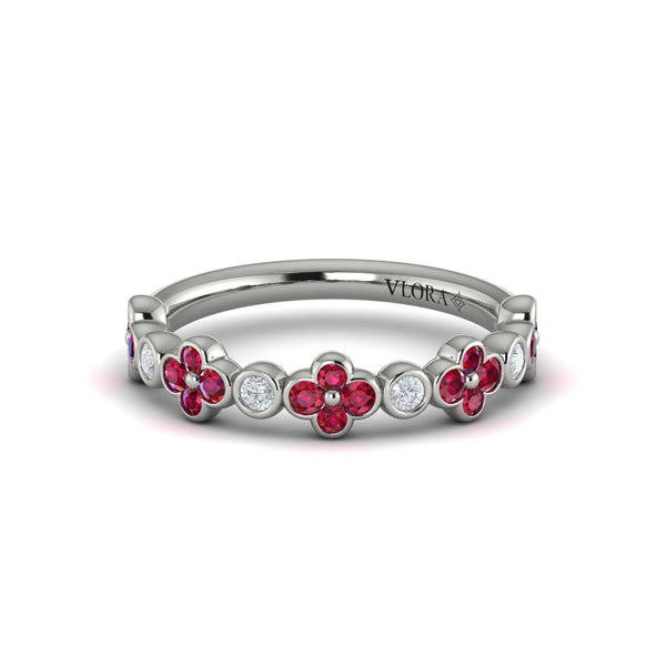 Stackables Wedding Band in Platinum by Vlora Bridal