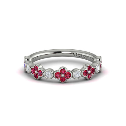 Stackables Wedding Band in Platinum by Vlora Bridal