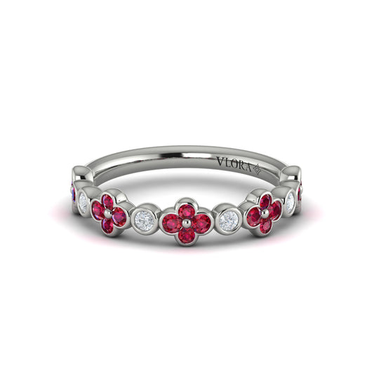 Stackables Wedding Band in Platinum by Vlora Bridal