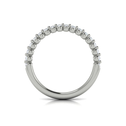 Matching Band for Oval Diamond Engagement Ring with Double Row Diamond Band