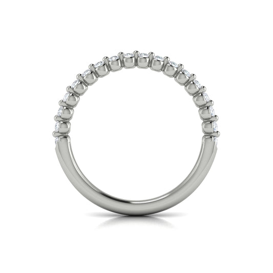 Matching Band for Oval Diamond Engagement Ring with Double Row Diamond Band
