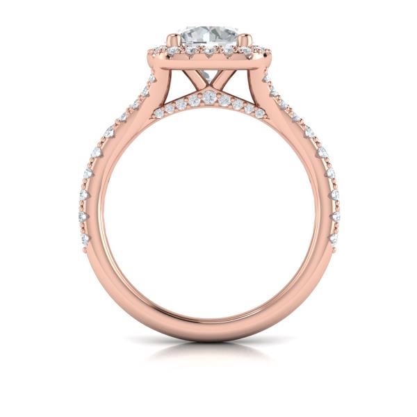 Euro Halo Round Engagement Ring