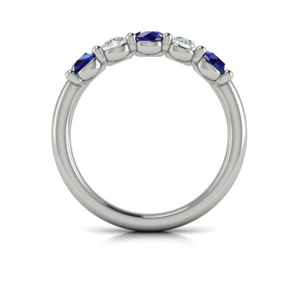 Colored Bands Wedding Band in Platinum by Vlora Bridal