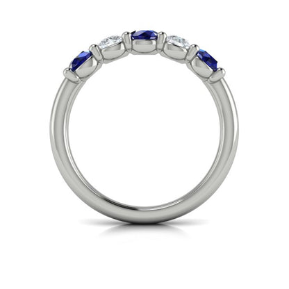 Colored Bands Wedding Band in Platinum by Vlora Bridal