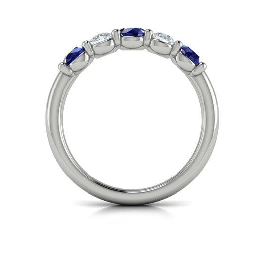 Colored Bands Wedding Band in Platinum by Vlora Bridal