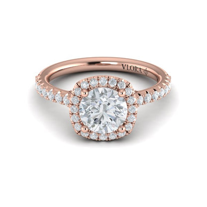 Timeless Euro Halo Round Engagement Ring