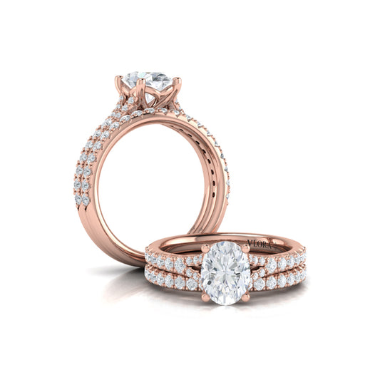 Matching Band for Splendid Cathedral Split Shank Oval Engagement Ring