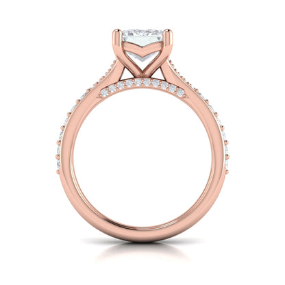 Emerald Cut Cathedral Engagement Ring