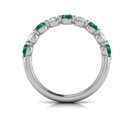 Colored Bands Wedding Band in Platinum by Vlora Bridal