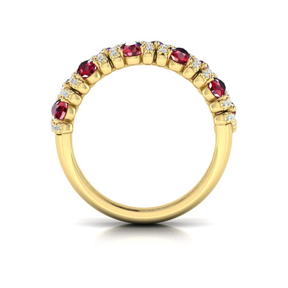 Multi Diamond and Ruby Statement Ring