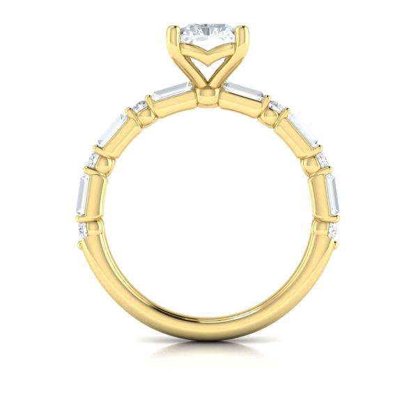 Daring Deco Emerald Cut Engagement Ring