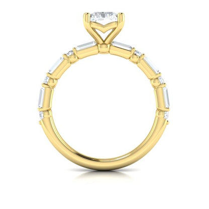 Daring Deco Emerald Cut Engagement Ring