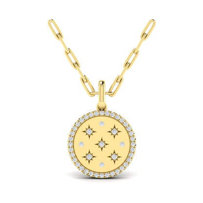 Star Diamonds and Diamond Pendant Necklace
