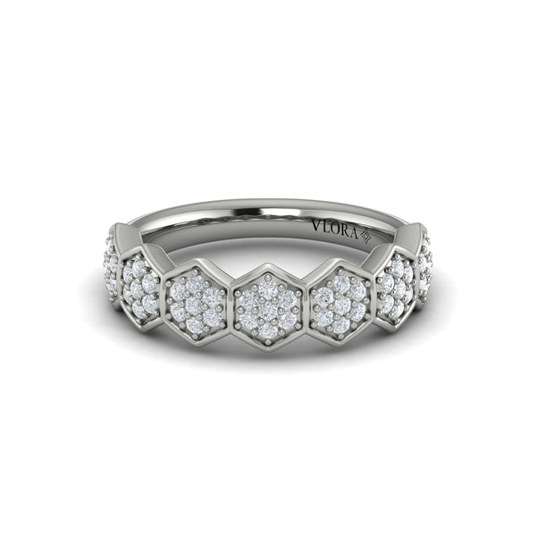 Diamond Cluster Honeycomb Ring