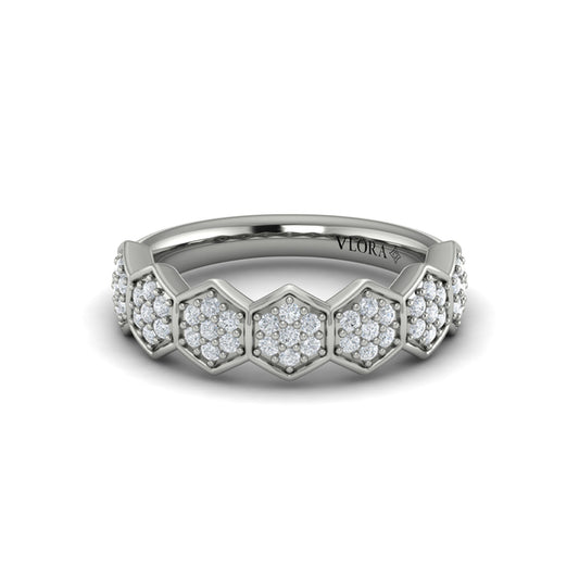 Diamond Cluster Honeycomb Ring