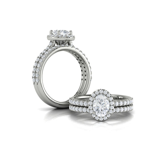 Matching Band for Timeless Oval Halo Engagement Ring
