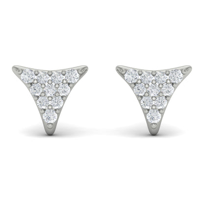 Diamond Trinity Stud Earrings