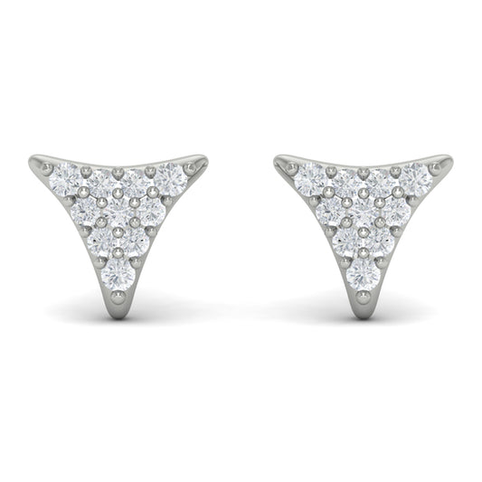 Diamond Trinity Stud Earrings