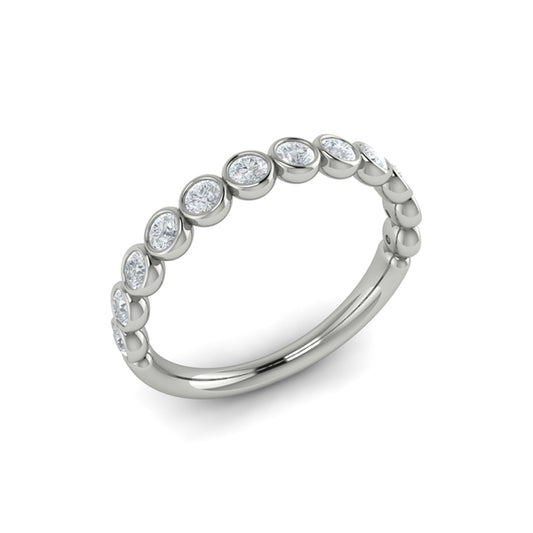 Slim Bezel-Set Stackable Band