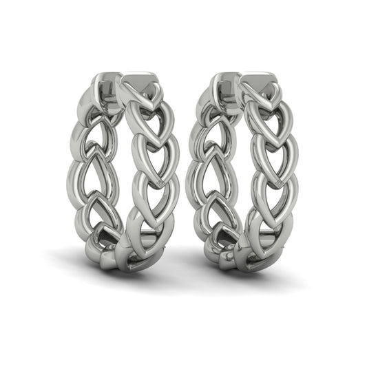 Diamond Accent Open Multi Tear Drop Link Earrings