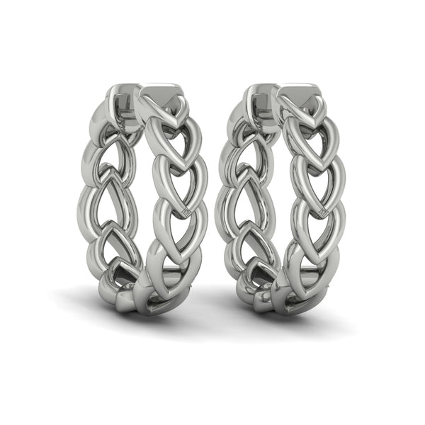 Diamond Accent Open Multi Tear Drop Link Earrings