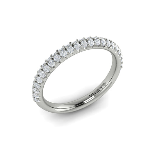 Matching Band for Solitaire Oval Engagement Ring with Hidden Halo