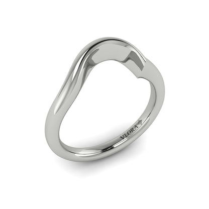 Matching Band for Modern Swirl Bezel Engagement Ring