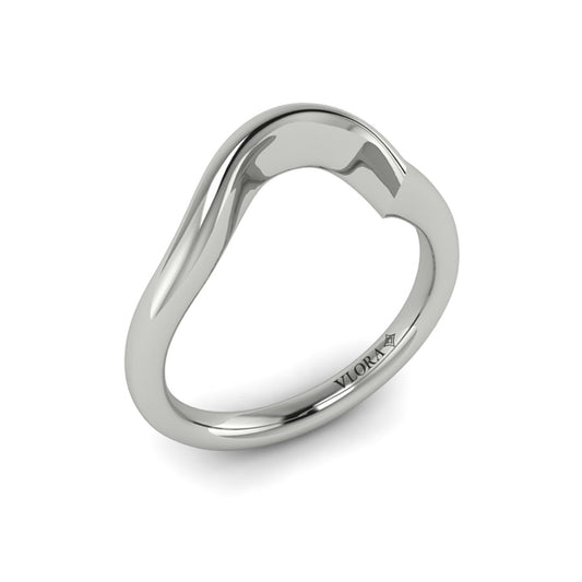 Matching Band for Modern Swirl Bezel Engagement Ring