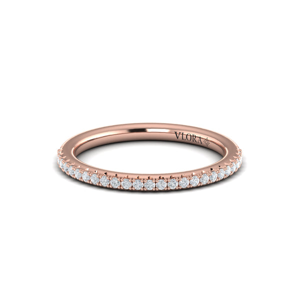 Matching Bands Wedding Band in 14K Rose Gold by Vlora Bridal