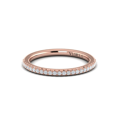 Matching Bands Wedding Band in 14K Rose Gold by Vlora Bridal