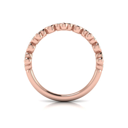 Stackables Wedding Band in 14K Rose Gold by Vlora Bridal