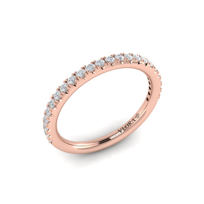 Matching Bands Wedding Band in 14K Rose Gold by Vlora Bridal