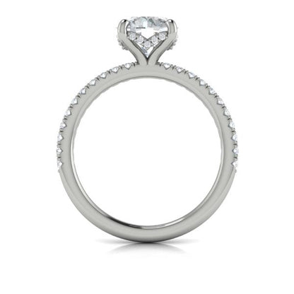 Round Classic Engagement Ring in Platinum by Vlora Bridal