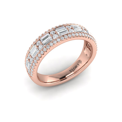 Multi Diamond Baguette and Round Diamond Ring