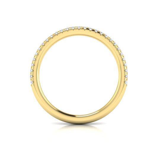 Matching Band for Diamond Accent Bezel Oval Halo Engagement Ring