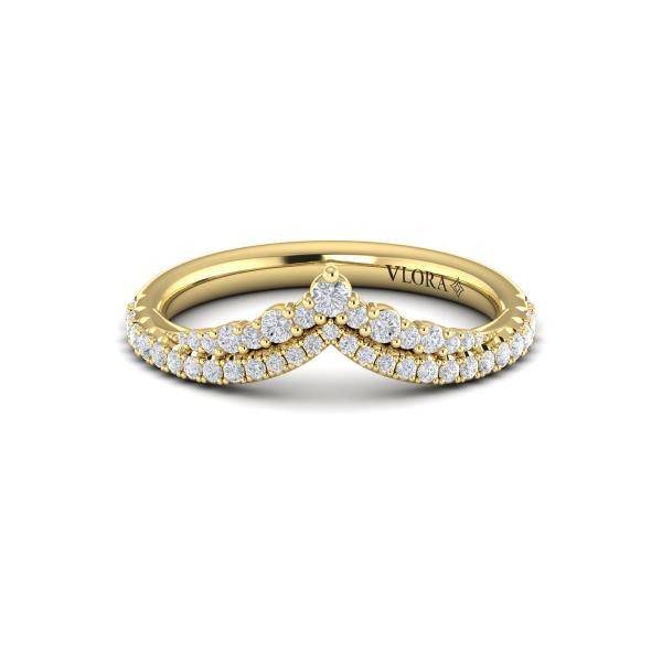 Delicate Chevron Contoured Band