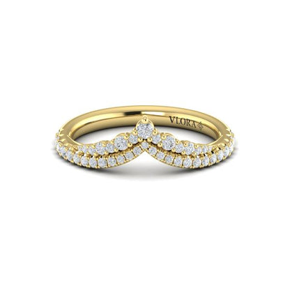 Delicate Chevron Contoured Band