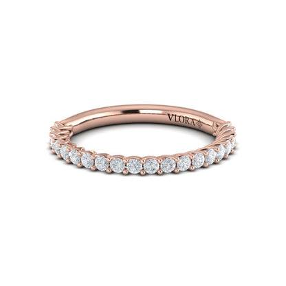 Matching Bands Wedding Band in 14K Rose Gold by Vlora Bridal
