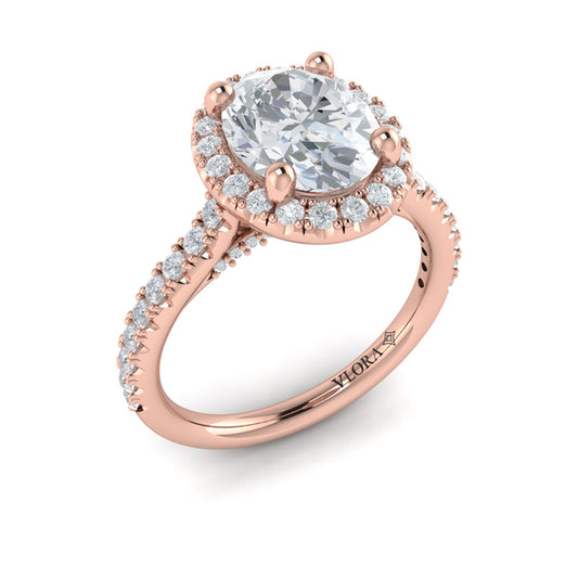 Timeless Oval Halo Engagement Ring
