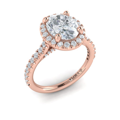 Timeless Oval Halo Engagement Ring