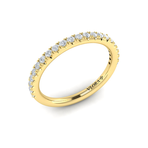 Matching Bands Wedding Band in 14K Yellow Gold by Vlora Bridal