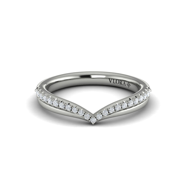 Contour Bands Wedding Band in Platinum by Vlora Bridal