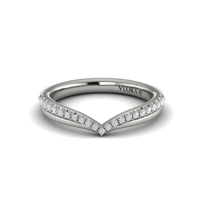 Contour Bands Wedding Band in Platinum by Vlora Bridal