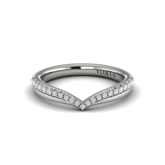 Contour Bands Wedding Band in Platinum by Vlora Bridal