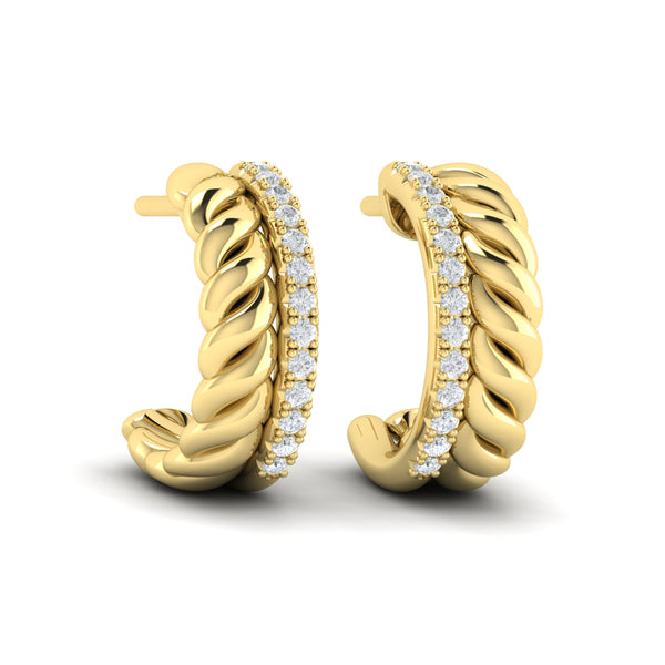 Twisted Double Hoop Earrings